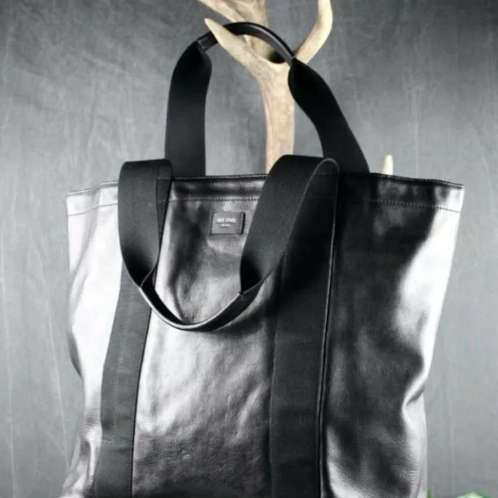 NWT Jack Spade Leather Tote Bag Sample Prototype & L.L. Bean Storage Bag - Picture 3 of 14